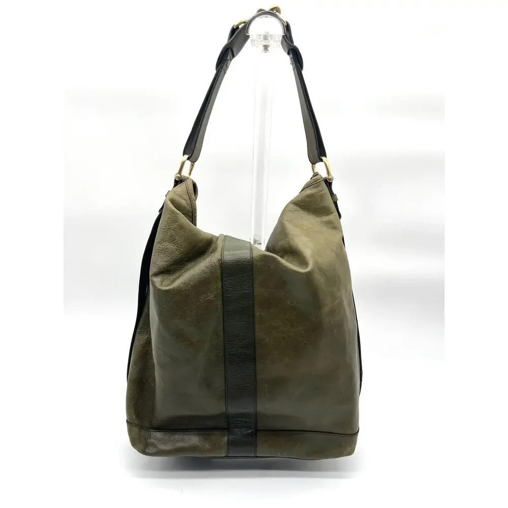 RALPH LAUREN RARE Vintage Soho Satchel, Green Leather